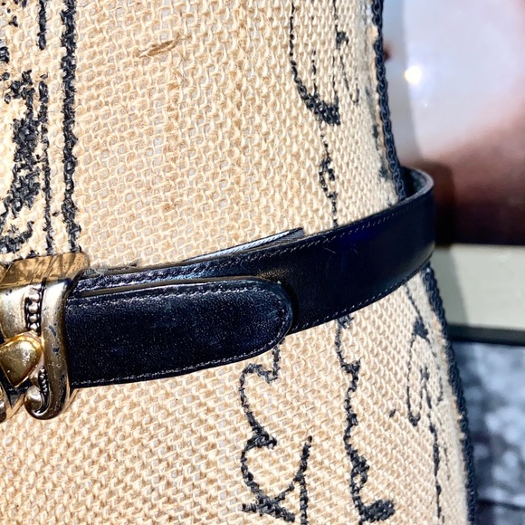 VTG / Retired Brighton Mixed Tone Heart Leather Belt - Picture 3 of 6